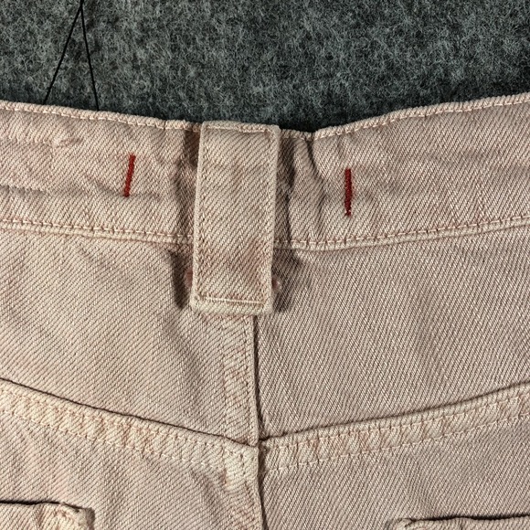 Zara Women's 10 Pink Cropped Barrel Leg Relaxed Wide Leg Denim Jeans - Picture 13 of 13